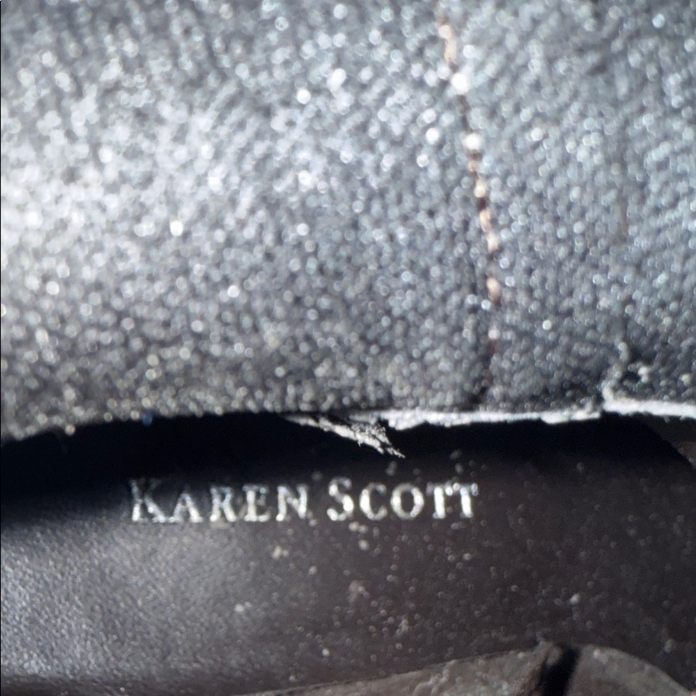 Karen Scott Brown Suede Zip Up Boots - Picture 5 of 6